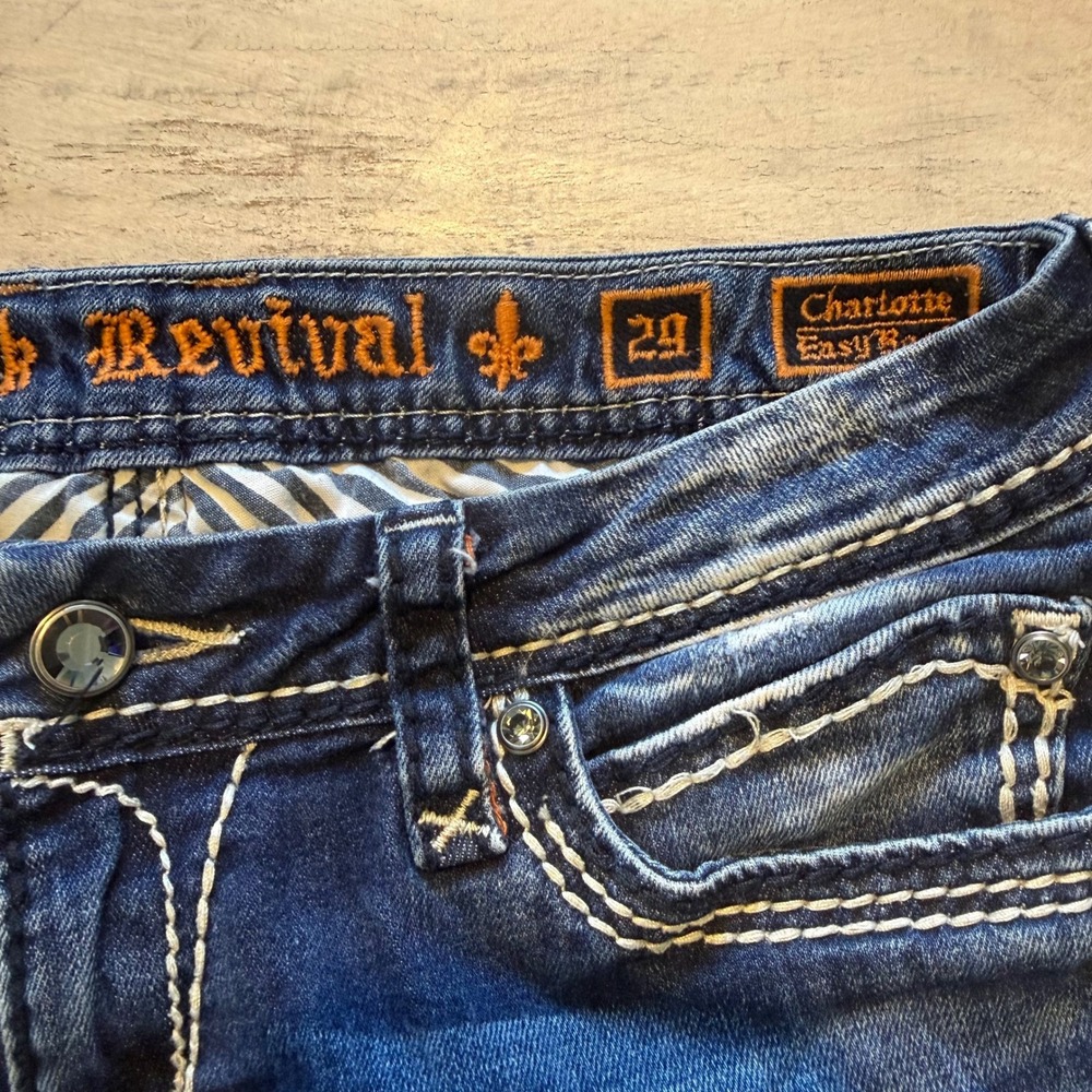 Rock Revival Charlotte Easy Bootcut Jeans Blue Size 29 - Picture 5 of 13